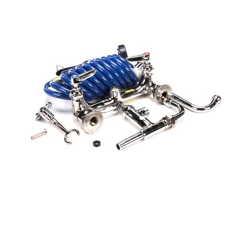 T&S Brass Pet Groom:Wall Mnt, No Vb, B-155 034A, 061X, Coil Hose PG-8WSAN-10